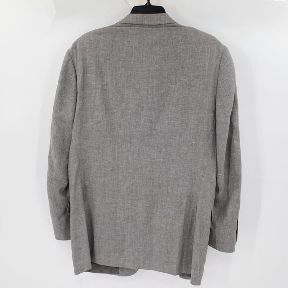 Z zegna sport coat men's 42R two button gray linen cotton wool unstructured - Picture 6 of 16